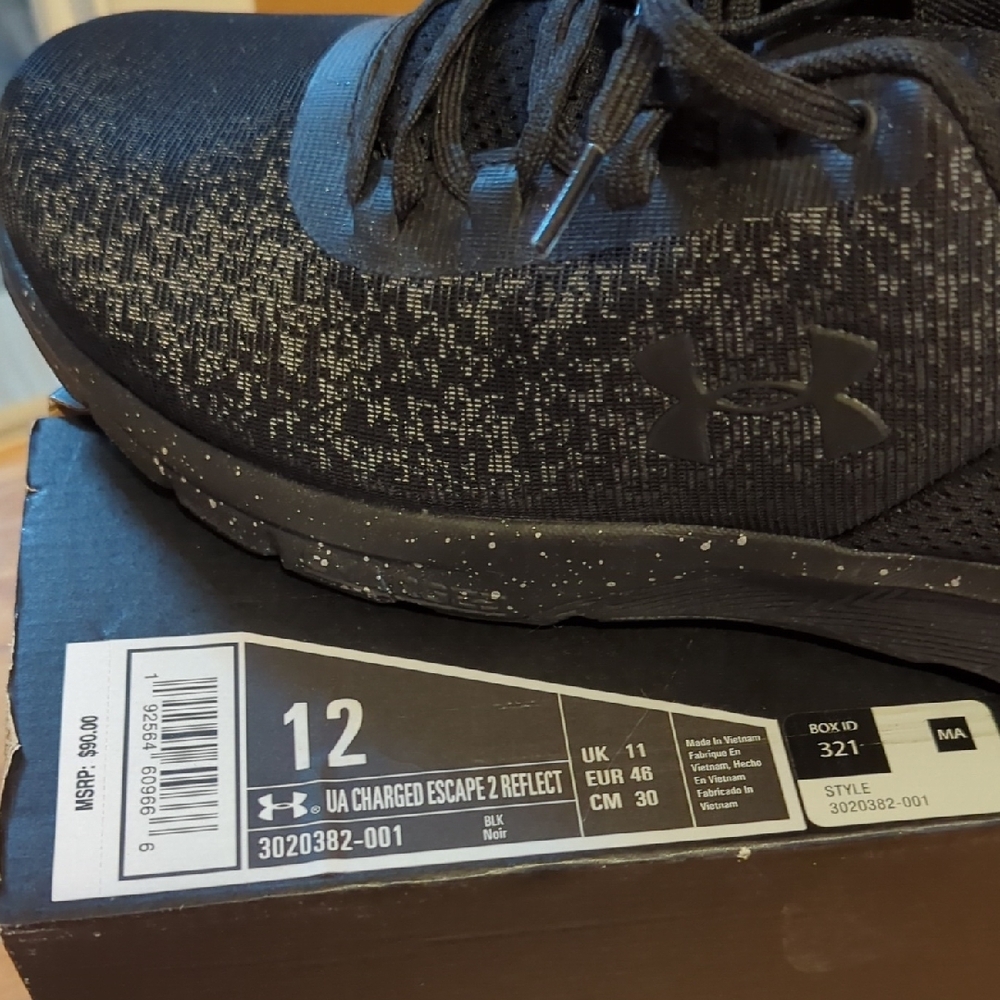 Under Armour Men's Charged Escape 2 Reflect Running Shoes - Black